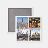 ENG100 BLACKPOOL, Engeland, Europa, Fridge Magneet (Voorkant / Achterkant)