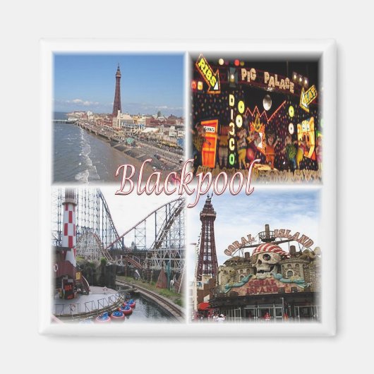 ENG100 BLACKPOOL, Engeland, Europa, Fridge Magneet (Voorkant)