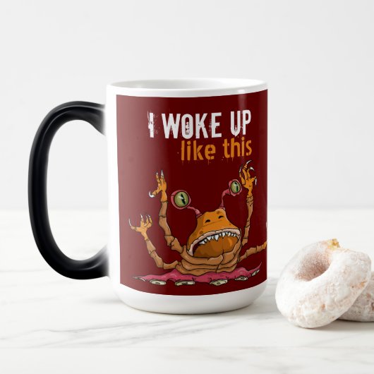 Eng buitenaards wezen magische mok (Met donut)