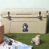 eng clown griezelig portret sticker (Koeler)