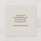 Eng demonisch gezicht met hoorns vierkante visitekaartje (Achterkant)