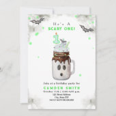 Eng Een Groene Ghost Milkshake 1e Verjaardag Kaart (Voorkant)