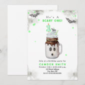 Eng Een Groene Ghost Milkshake 1e Verjaardag Kaart (Voorkant / Achterkant)