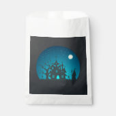 Eng en Fun Blauw en Zwart Haunted House Bedankzakje (Voorkant)