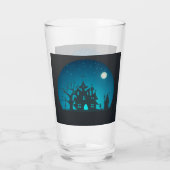 Eng en Fun Blauw en Zwart Haunted House Glas (Achterkant)
