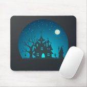 Eng en Fun Blauw en Zwart Haunted House Muismat (Met muis)