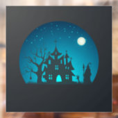 Eng en Fun Blauw en Zwart Haunted House Raamsticker (Vel 2)