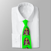 eng eng griezelmonster print stropdas (Gebonden)