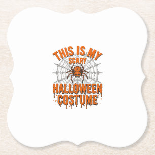 Eng eng Halloween kostuum spinnenweb vintage ontwe Kartonnen Onderzetters