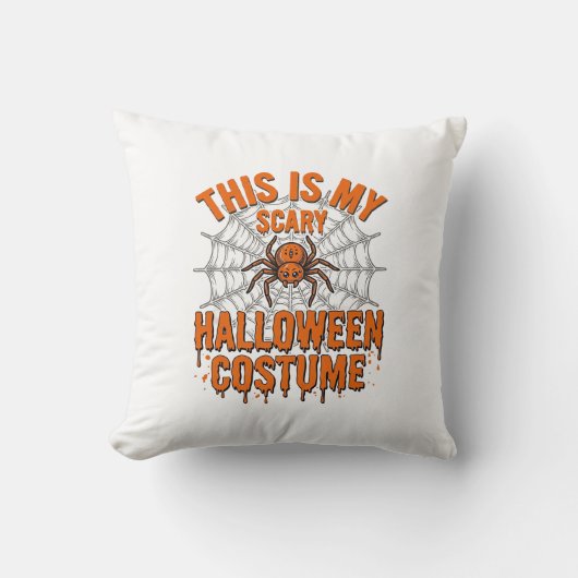 Eng eng Halloween kostuum spinnenweb vintage ontwe Kussen (Voorkant)