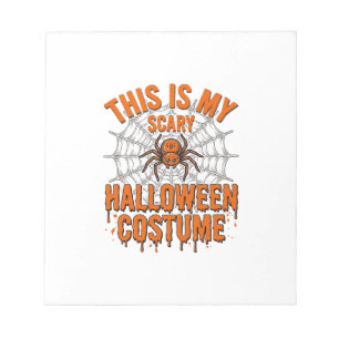 Eng eng Halloween kostuum spinnenweb vintage ontwe Notitieblok