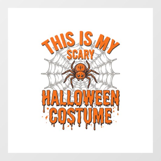 Eng eng Halloween kostuum spinnenweb vintage ontwe Raamsticker (Vel)
