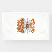 Eng eng Halloween kostuum spinnenweb vintage ontwe Spandoek (Horizontaal)