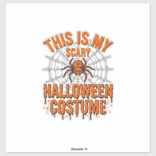 Eng eng Halloween kostuum spinnenweb vintage ontwe Sticker (Vel)