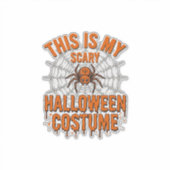 Eng eng Halloween kostuum spinnenweb vintage ontwe Sticker (Voorkant)