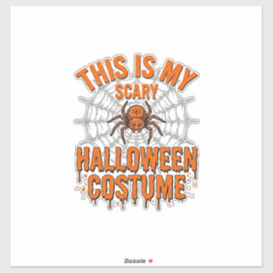 Eng eng Halloween kostuum spinnenweb vintage ontwe Sticker
