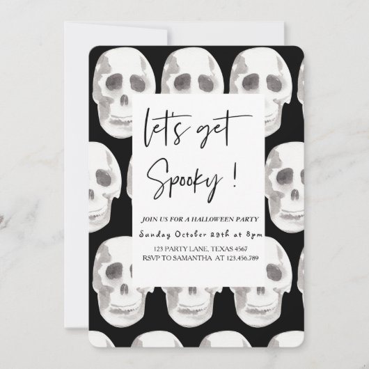 Eng eng Spooky Halloween-feest | Kaart (Voorkant)