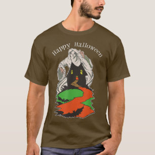 eng ghost over een spleet gehakt t-shirt