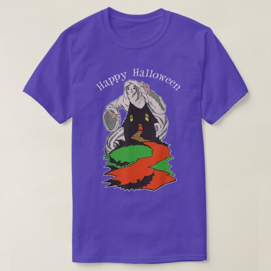 eng ghost over een spleet gehakt t-shirt (Design voorkant)