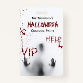 Eng Griezelen Bloody Halloween Kostuumfeest Wit VI Badge (Voorkant)