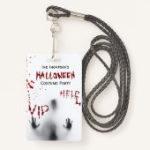Eng Griezelen Bloody Halloween Kostuumfeest Wit VI Badge (Voorkant met draagriem)