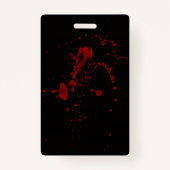 Eng Griezelen Bloody Halloween Kostuumfeest Zwart  Badge (Achterkant)