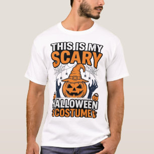 Eng Griezelen Halloween Kostuum Pompoen Heks Hoed T-shirt
