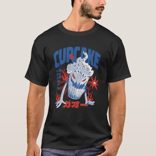 Eng griezelig cupcake monster t-shirt (Voorkant)