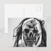 Eng griezelig masker feestdagenkaart (Voorkant / Achterkant)