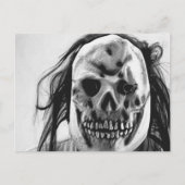 Eng griezelig masker feestdagenkaart (Voorkant)