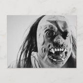 Eng griezelig masker feestdagenkaart (Voorkant)