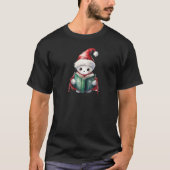 eng griezelig waterkleurig boek lezen spookkerstma t-shirt (Voorkant)