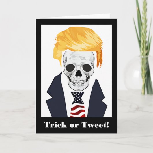 Eng Halloween Donald Trump Schedel Kaart (Voorkant)