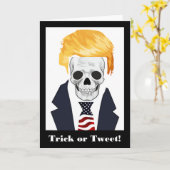 Eng Halloween Donald Trump Schedel Kaart (Gele Bloem)