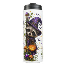 Eng Halloween, glurende wasbeer
