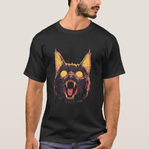 Eng Halloween Griezelige Kat Horror T-shirt