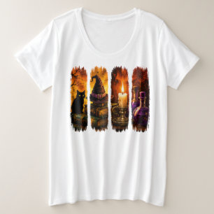 Eng Halloween, Hekserige decoratie Grote Maat T-shirt