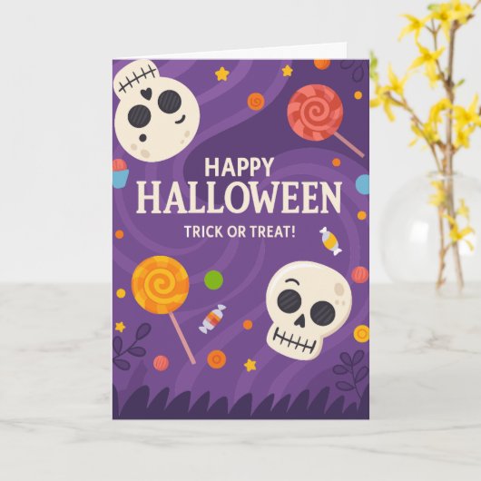 Eng Halloween Kaart (Gele Bloem)