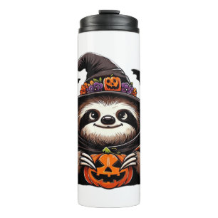 Eng Halloween Luiaard Heksenhoed Kostuum Griezelen Thermosbeker