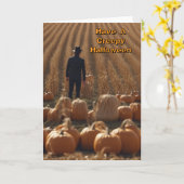Eng Halloween-man in een maïsveld Kaart (Gele Bloem)