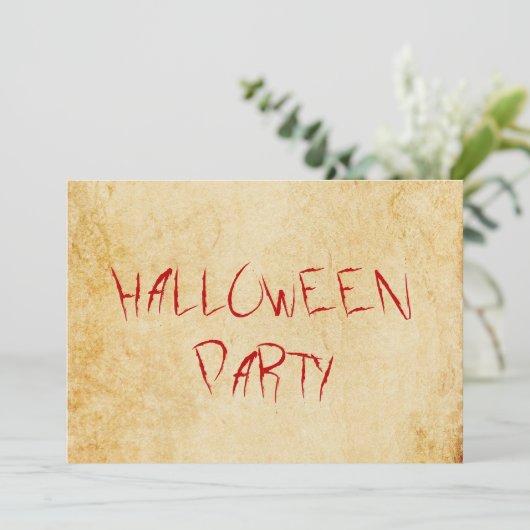 eng Halloween-partij Kaart (Staand voorkant)