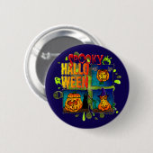 Eng Halloween Ronde Button 5,7 Cm (Voorkant /achterkant)