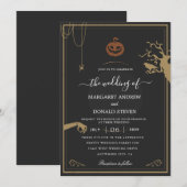 eng Halloween trouwuitnodigingen Kaart (Voorkant / Achterkant)