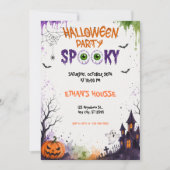 Eng Halloweenfeest voor kinderen, monsterpret Kaart (Voorkant)