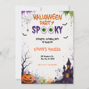 Eng Halloweenfeest voor kinderen, monsterpret Kaart