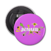 eng Jezus Button Flesopener (Voorkant)