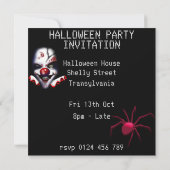 eng kwaad clown meme halloween party uitnodiging (Achterkant)