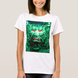 Eng masker gezicht in rotswand t-shirt