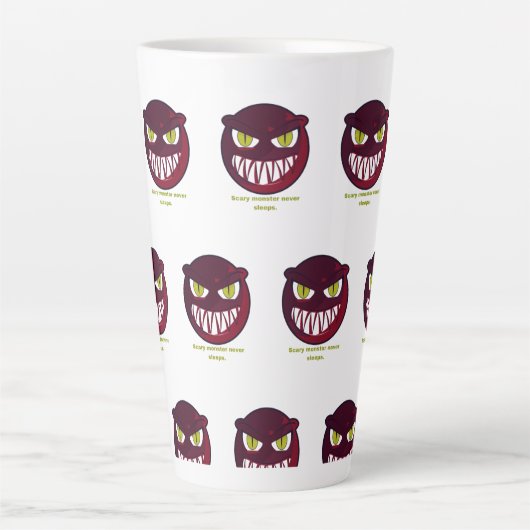 Eng monster nooit slapen latte mok (Voorkant)