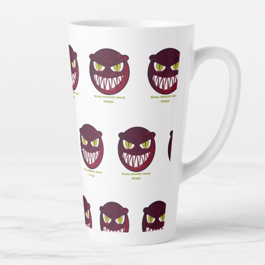 Eng monster nooit slapen latte mok (Rechts)